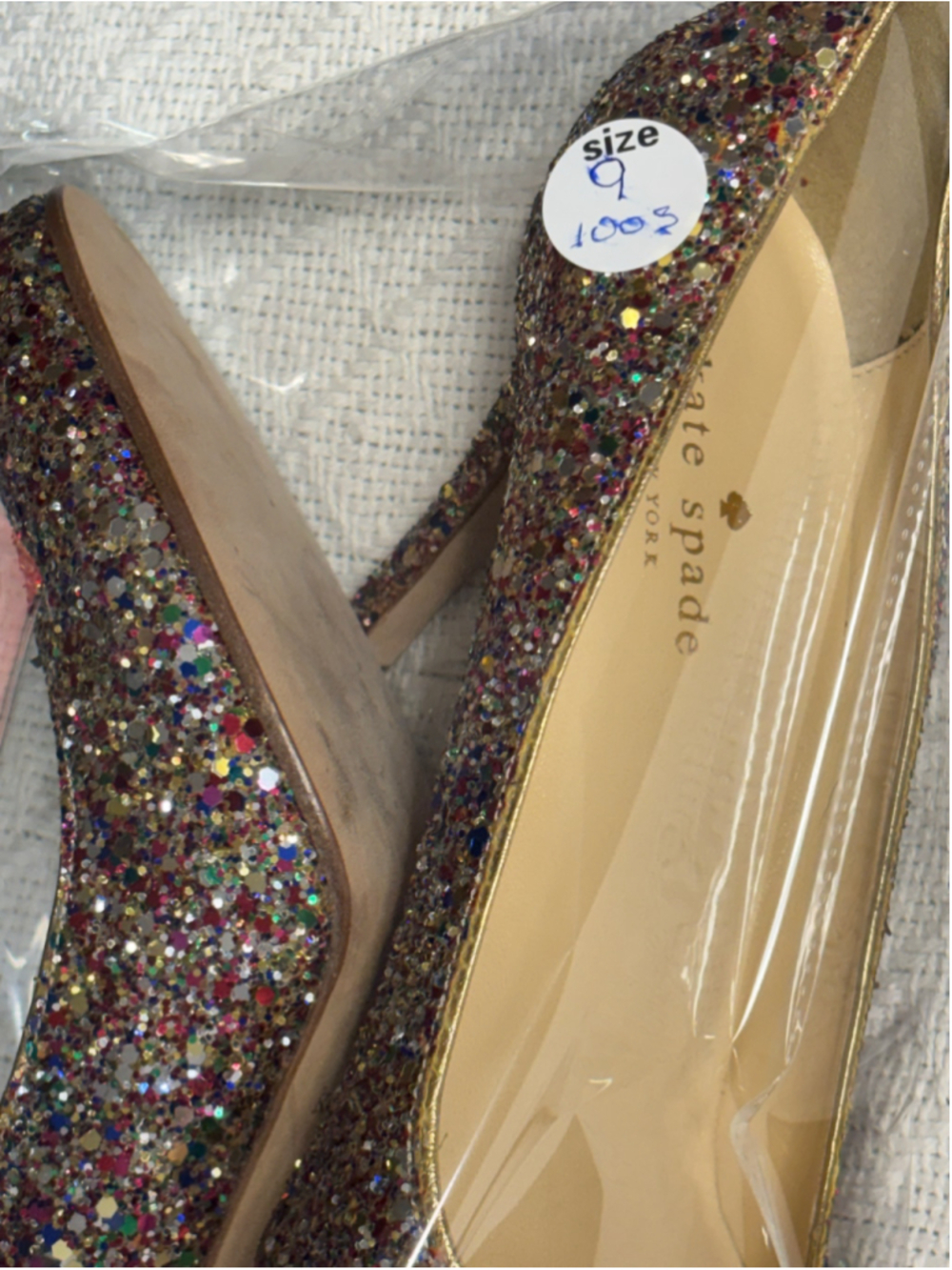 Kate Spade Karolina Multicolor Glitter Pumps Heels Size 9 EUC Dopamine Statement - Picture 11 of 11